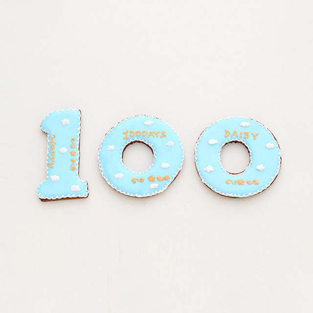 Daisy 100日祝い お食い初めケーキ5号15cm(ブルー) サブ画像2