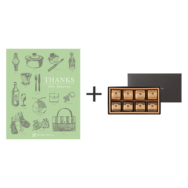 ホテルオークラ ホテルオークラ フルーツ&チョコレートケーキ+カタログ式ギフト サンクス オリーブグリーン