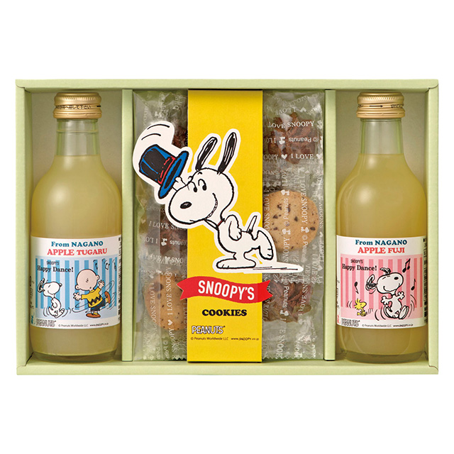SNOOPY ジュース2本&クッキーセット