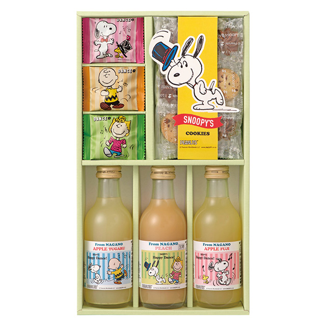 SNOOPY ジュース3本&クッキーセット