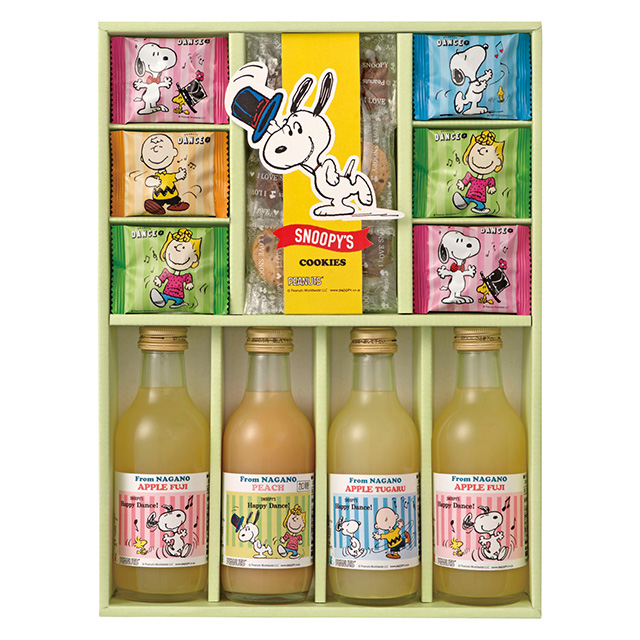 SNOOPY ジュース4本&クッキーセット