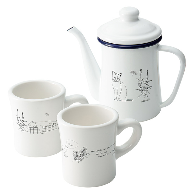 ゾエドラスカス コーヒーポット&マグペア