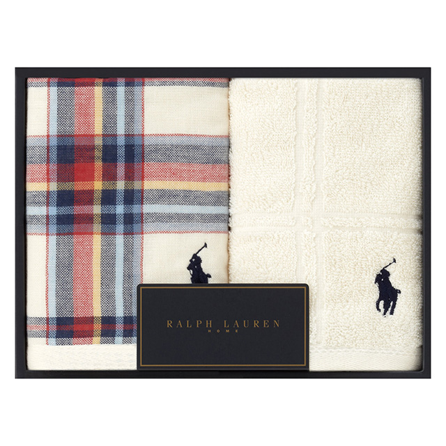 RalphLauren ウォッシュタオル2枚セット ホワイト
