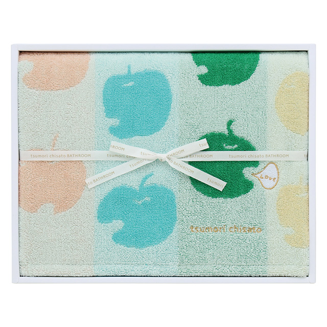 tsumori chisato BATHROOM ハッピーりんごまん バスタオル グリーン