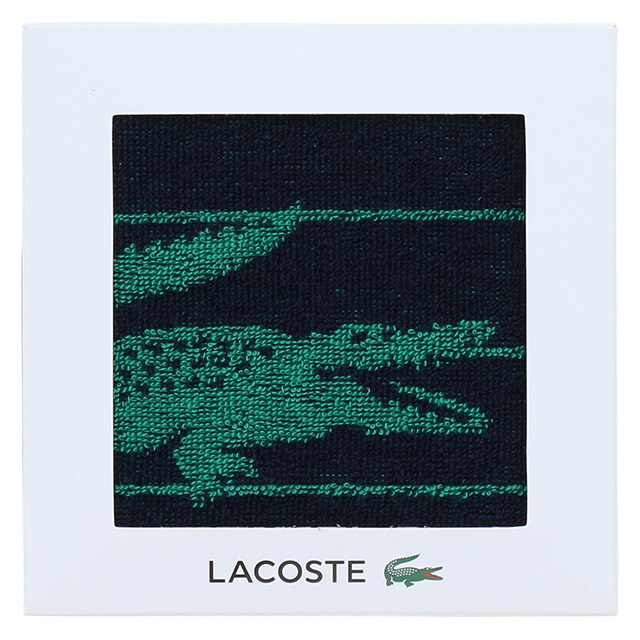 LACOSTE ゲストタオル ブルー