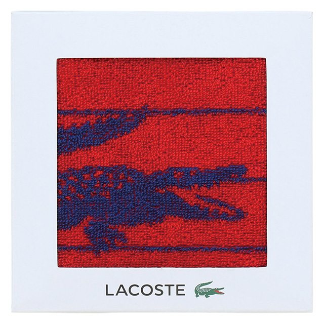 LACOSTE ゲストタオル レッド