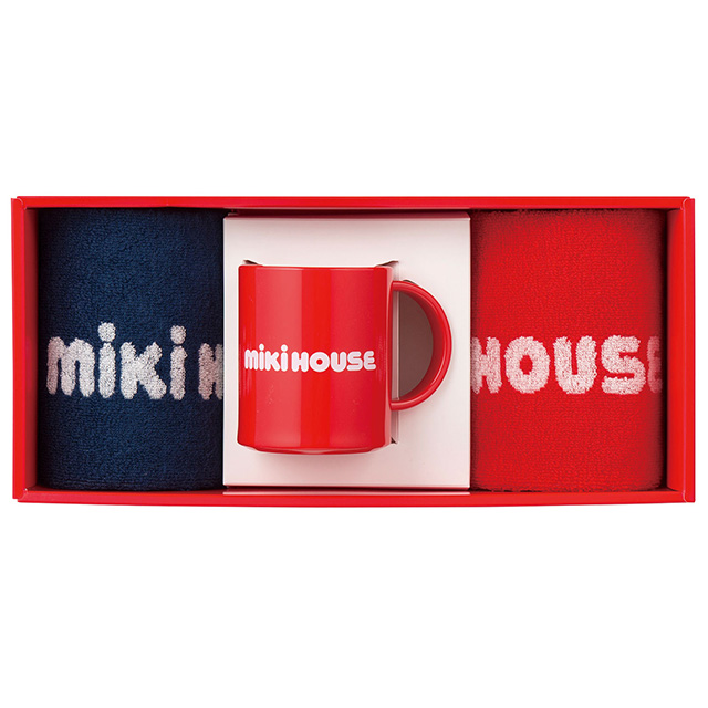 ミキハウス[MIKI HOUSE]のミニタオル2枚＆マグカップセット｜お祝い・ギフトのお返し通販【ゼクシィ内祝い】