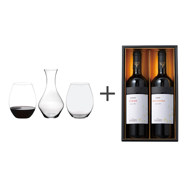 リーデル ワイングラス＆デカンタセット＋イタリア赤ワイン2本セット メイン画像
