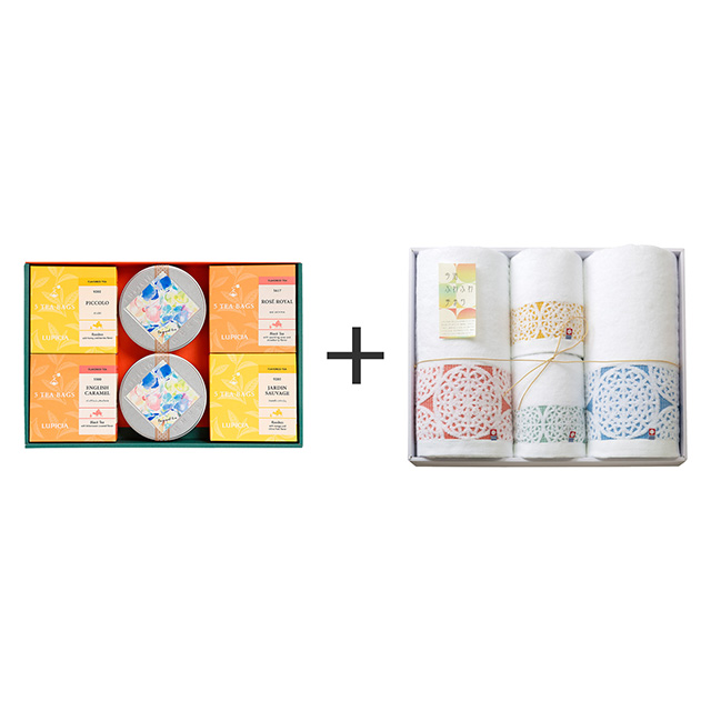 LUPICIA ルピシア ゼクシィオリジナルティーセット+今治ふわふわ手まり タオル4枚セット