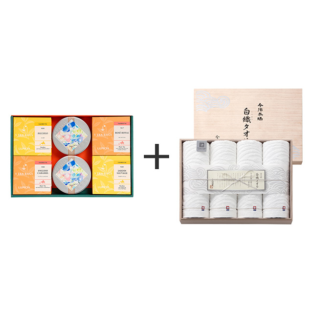LUPICIA ルピシア ゼクシィオリジナルティーセット+今治謹製 白織タオル バスタオル4枚セット