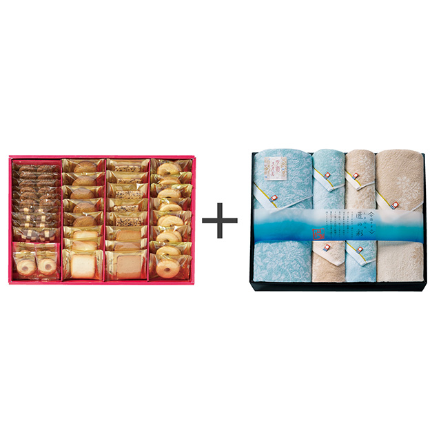 ラミ・デュ・ヴァン・エノ 焼菓子8種38袋詰合せ＋しまなみ匠の彩 タオル6枚セット メイン画像