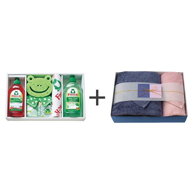 フロッシュ キッチン洗剤ギフト＋日本の極み プレミアムカラー タオル2枚セット メイン画像
