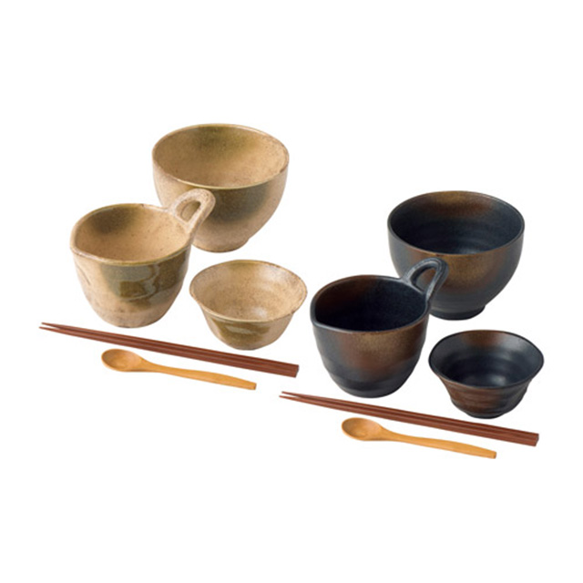 釉変り ペア玉子かけご飯セット メイン画像