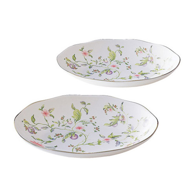 WEDGWOOD スウィート プラム ペアオーバルディッシュ