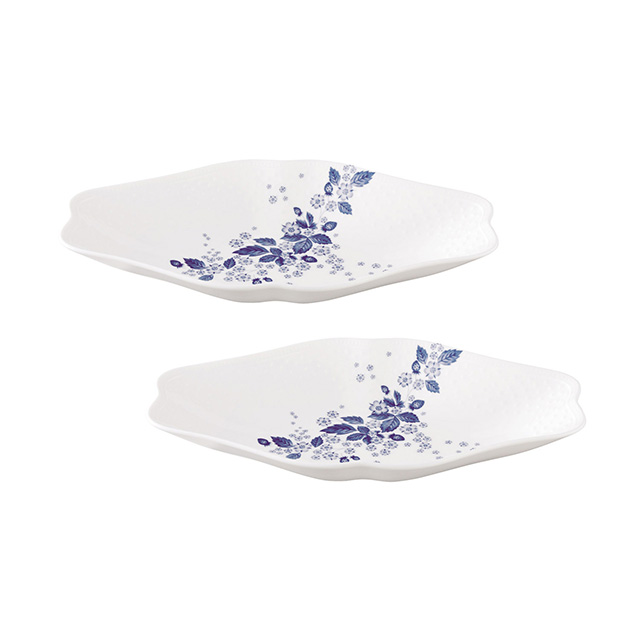 WEDGWOOD ストロベリー ブルーム インディゴ ペアマルチディッシュ