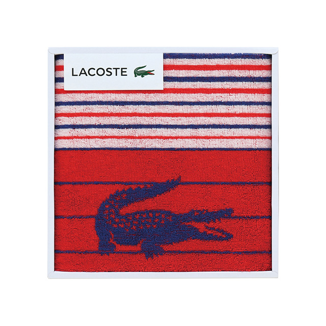 LACOSTE スポーツタオル レッド