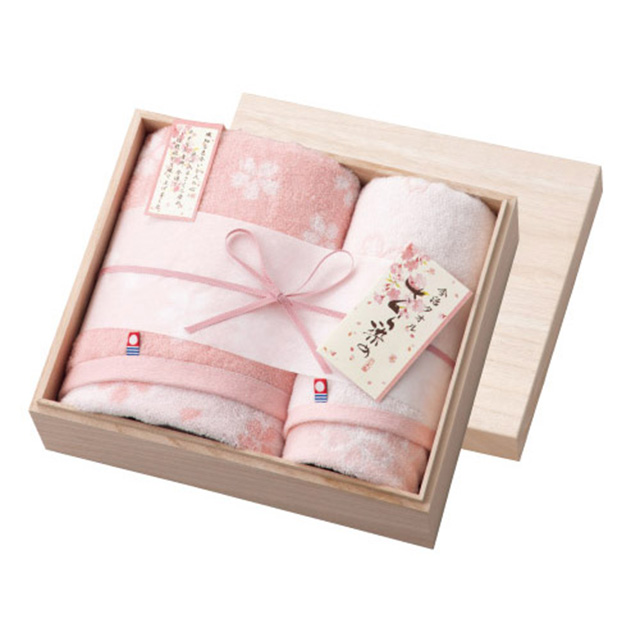 木箱入りさくら染めタオルセット メイン画像