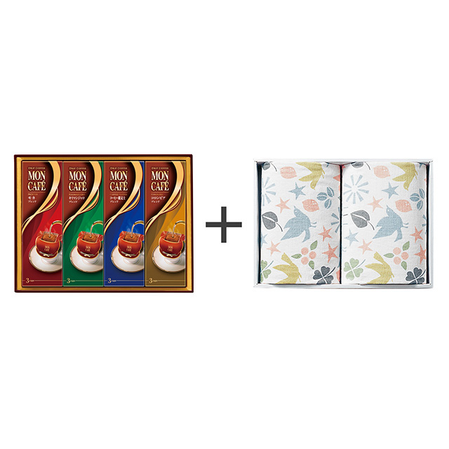 モンカフェ ドリップコーヒー+フェイスタオル2枚セット