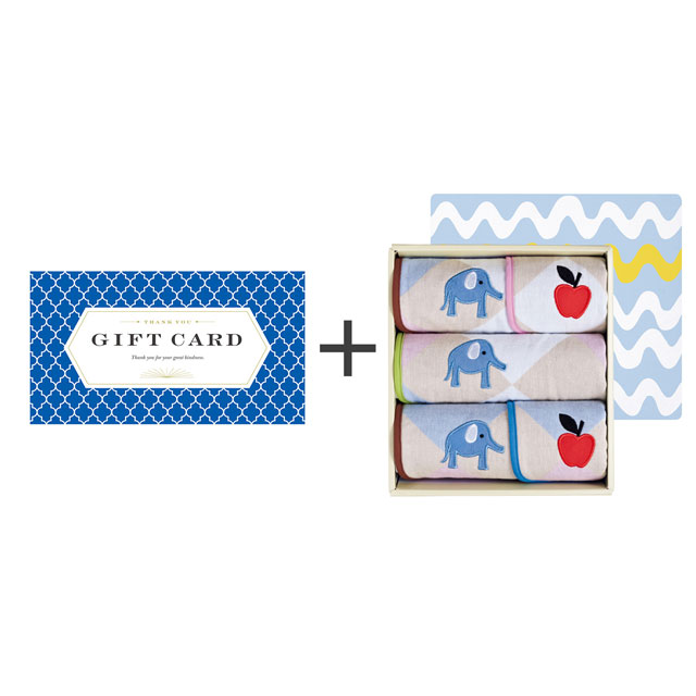 webカタログ式ギフト クラシッククローバー+無撚糸パイル&ガーゼタオル5枚セット ぞう