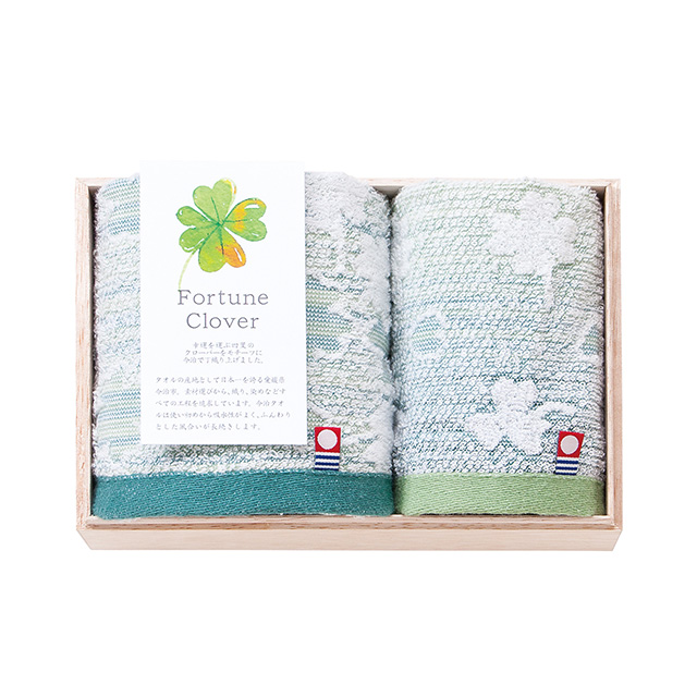 Fortune Clover タオル2枚セット(木箱入) メイン画像