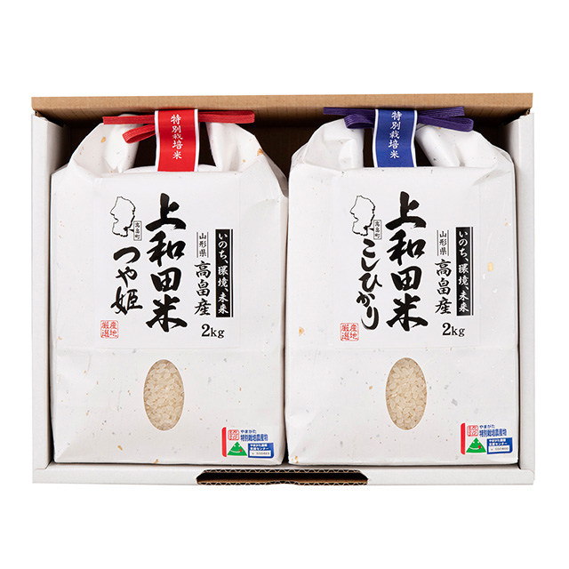 上和田米 特別栽培米 つや姫・こしひかりギフト メイン画像
