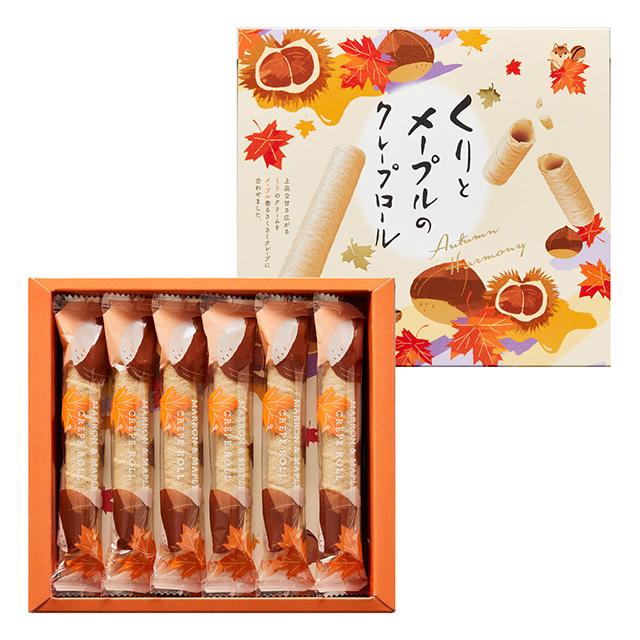 ひととえ くりとメープルのクレープロール