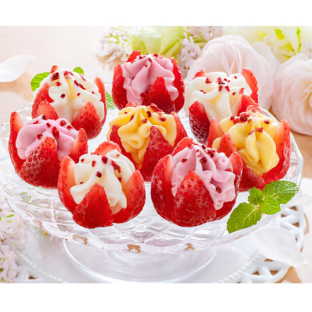 博多あまおう 花いちごのアイス メイン画像