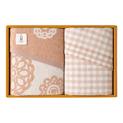 手摘みコットンのフェイスタオル2枚セット