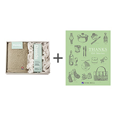 デイヴィッズ[Davids] ホワイトニングトゥースペースト＆今治タオルハンカチセット＋カタログ式ギフト サンクス オリーブグリーン