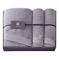 ホテリスト タオル3枚セット グレー