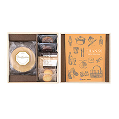 木箱入りスイーツ＆カタログ式ギフト サンクスアプリコットオレンジ セット(2段)