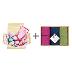 アマイワナ おいしいバスタイムセット＋おぼろ日本の伝統色 浴用タオル3枚セット