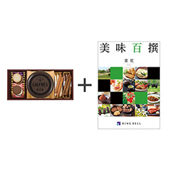 神戸風月堂 ゴーフル・焼菓子2種セット＋カタログ式ギフト 美味百撰 菜花・なばな