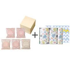 和紙風花柄パック米詰合せ＋タオル3枚セット