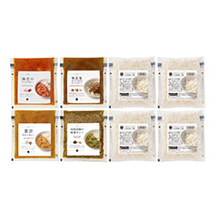 カレー4種と白胡麻ご飯の詰合せ