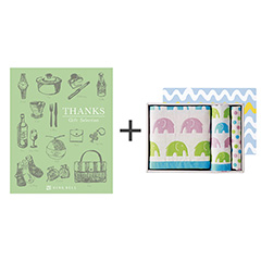 カタログ式ギフト サンクス オリーブグリーン＋ジャカード織タオル3枚セット