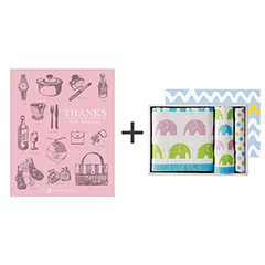 カタログ式ギフト サンクス ホイップピンク＋ジャカード織タオル3枚セット