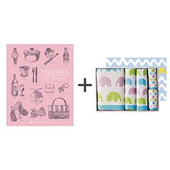 カタログ式ギフト サンクス ホイップピンク＋ジャカード織タオル5枚セット