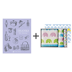 カタログ式ギフト サンクス ミルクパープル＋ジャカード織タオル3枚セット