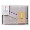  LINE フェイスタオル ペールグレー